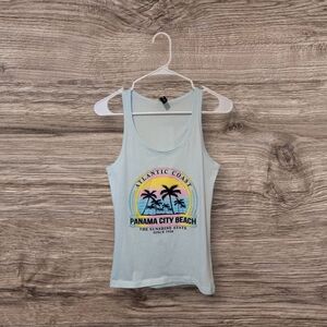 Light Blue Panama City Beach PCB Graphic Tank Top